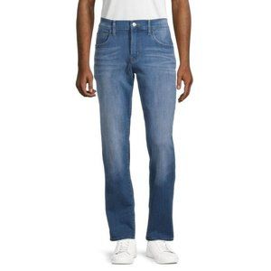 NWT HUDSON BLAKE Slim Straight Zip Fly Blue Jeans 32 X 32 Retail‎ $198 Maximo